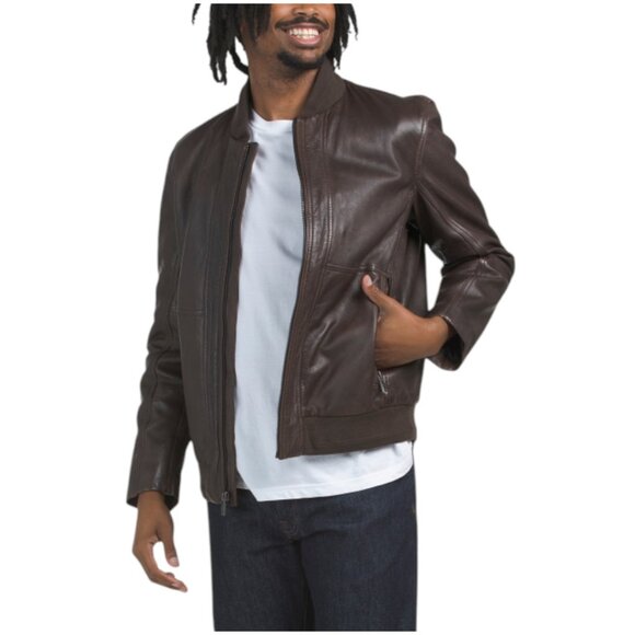 ANDREW MARC Leather Macneil Bomber Jacket - Picture 1 of 2